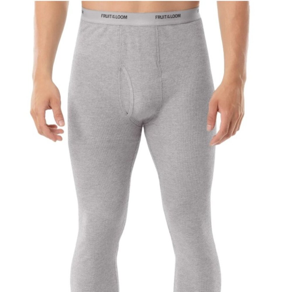 NEW Fruit of the Loom Men's 2-Pack Medium Thermal Waffle Underwear Bottom